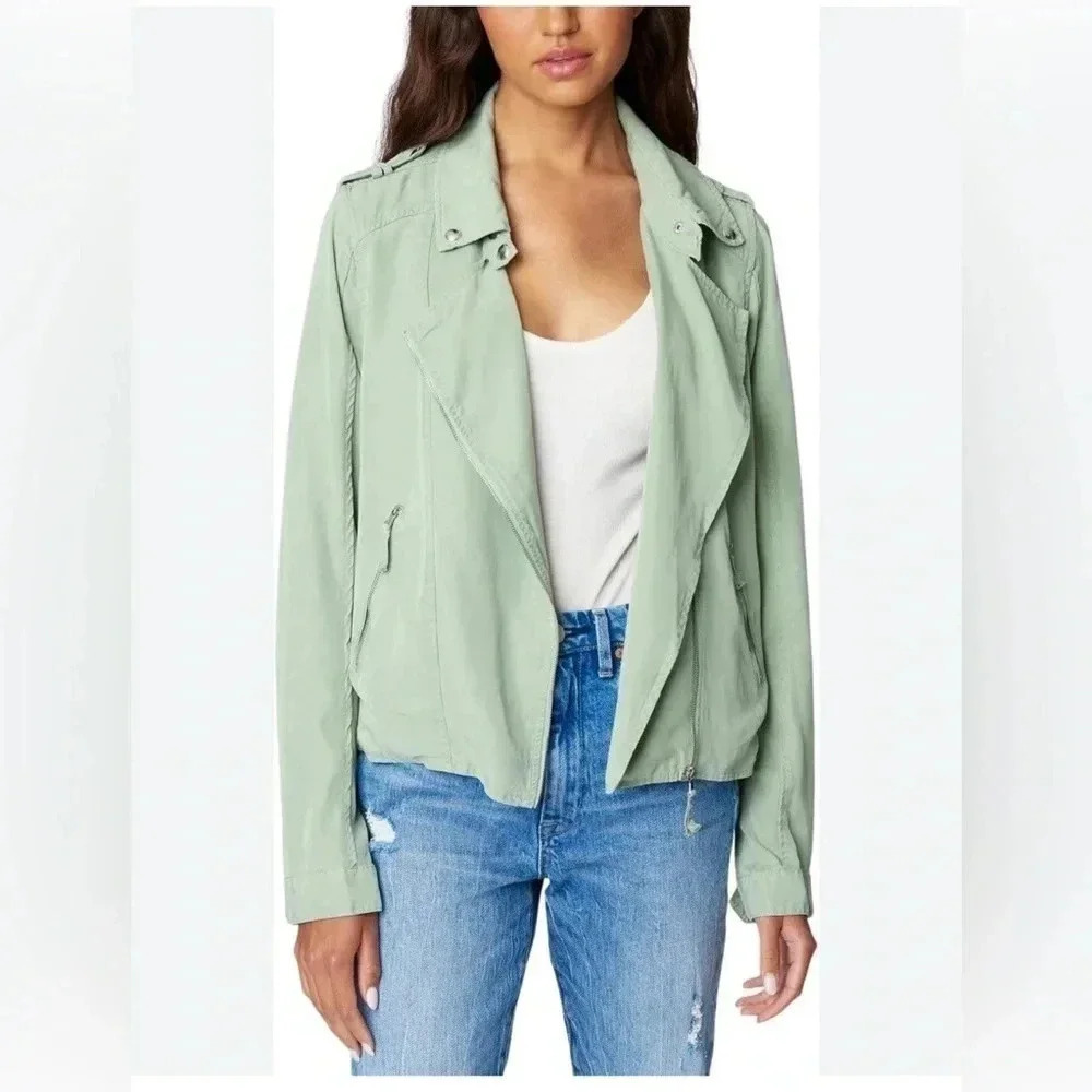 BLANKNYC Tencil Moto streetwear green Jacket size XS